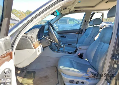 2000 BMW 750 Il z USA, uszkodzony, nr VIN WBAGJ0342YDD73667